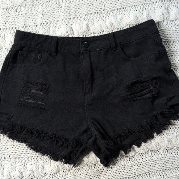 SHEIN Pants - ☀️ Black Distressed Shorts